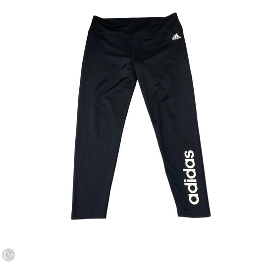 Athletic Leggings By Adidas In Black & White, Size: Xl