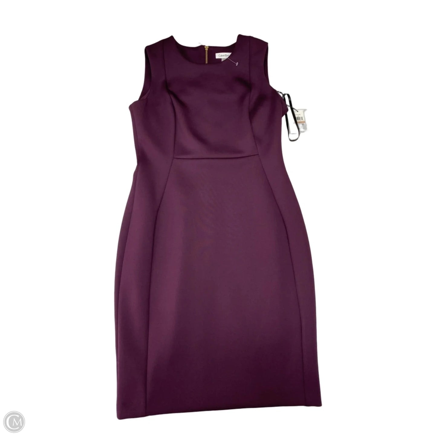 Dress Work By Calvin Klein In Maroon, Size: L
