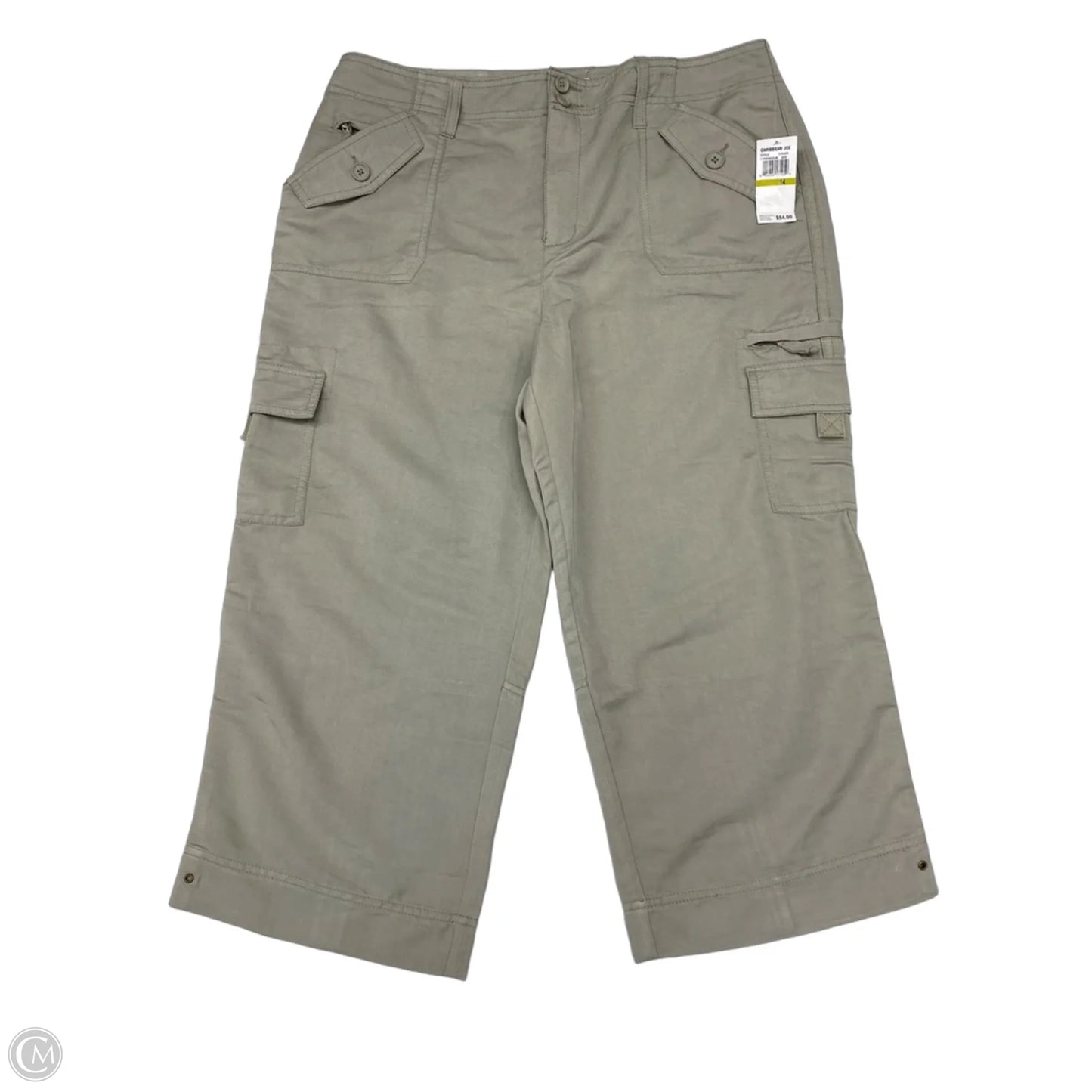 Pants Cargo & Utility By Caribbean Joe In Green, Size: 14