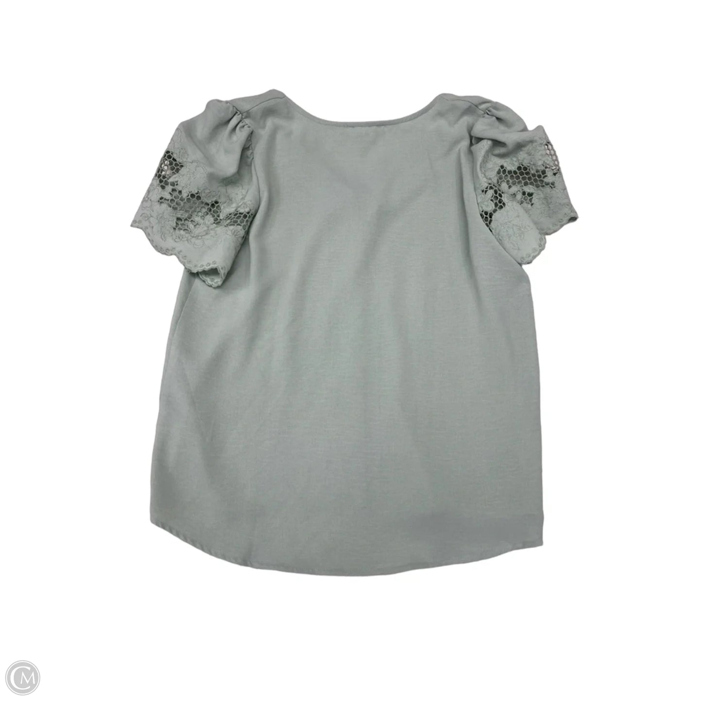 Blouse Short Sleeve By By The River In Green, Size: L