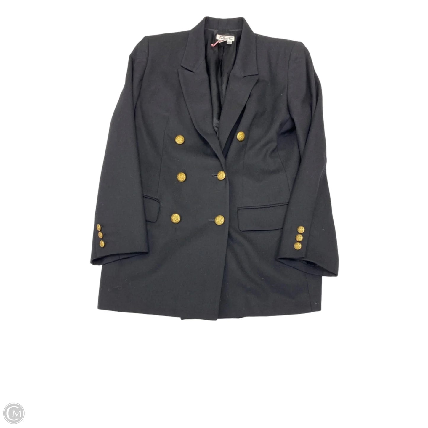 Blazer By Talbots In Black & Gold, Size: M