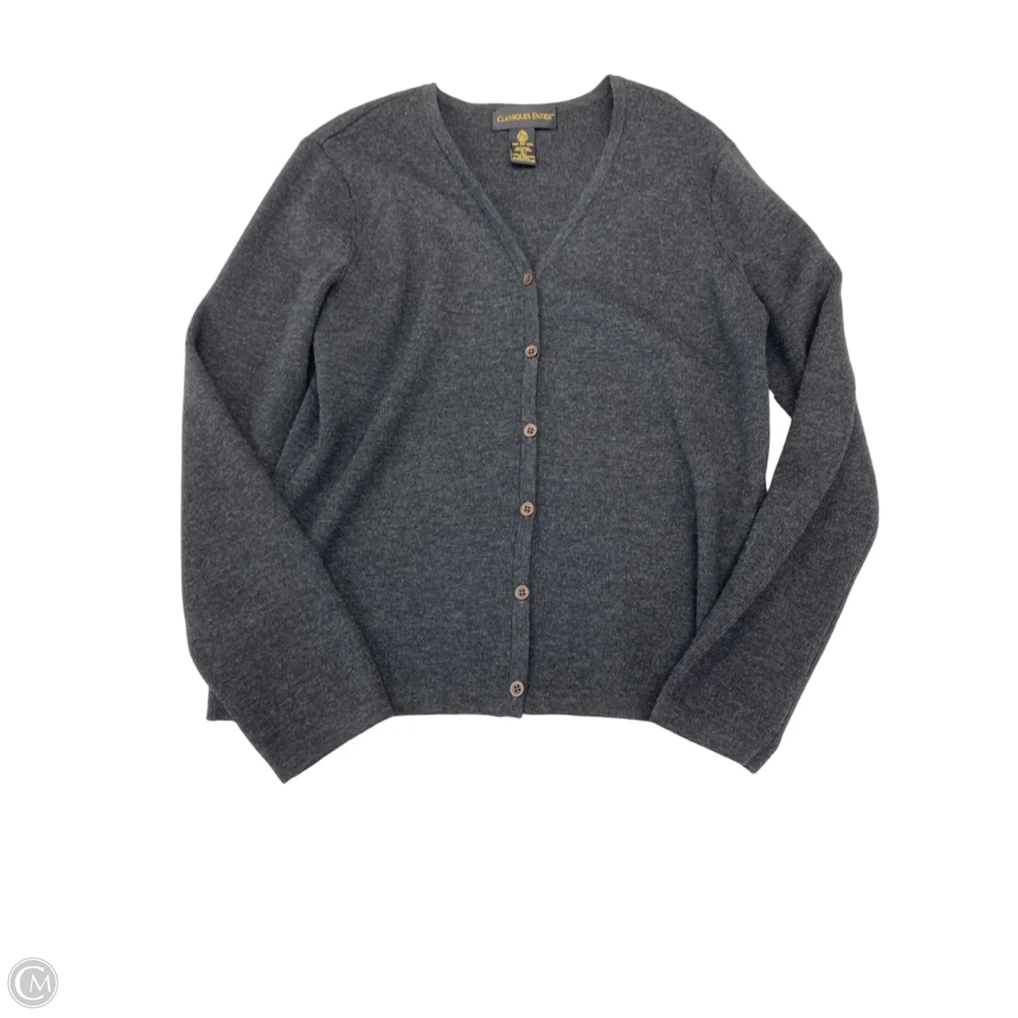 Top 2pc Short Sleeve By Classiques Entier In Grey, Size: L