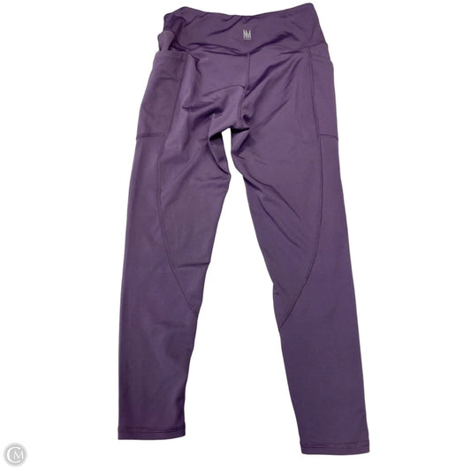 Athletic Leggings By Nicole Miller In Purple, Size: M