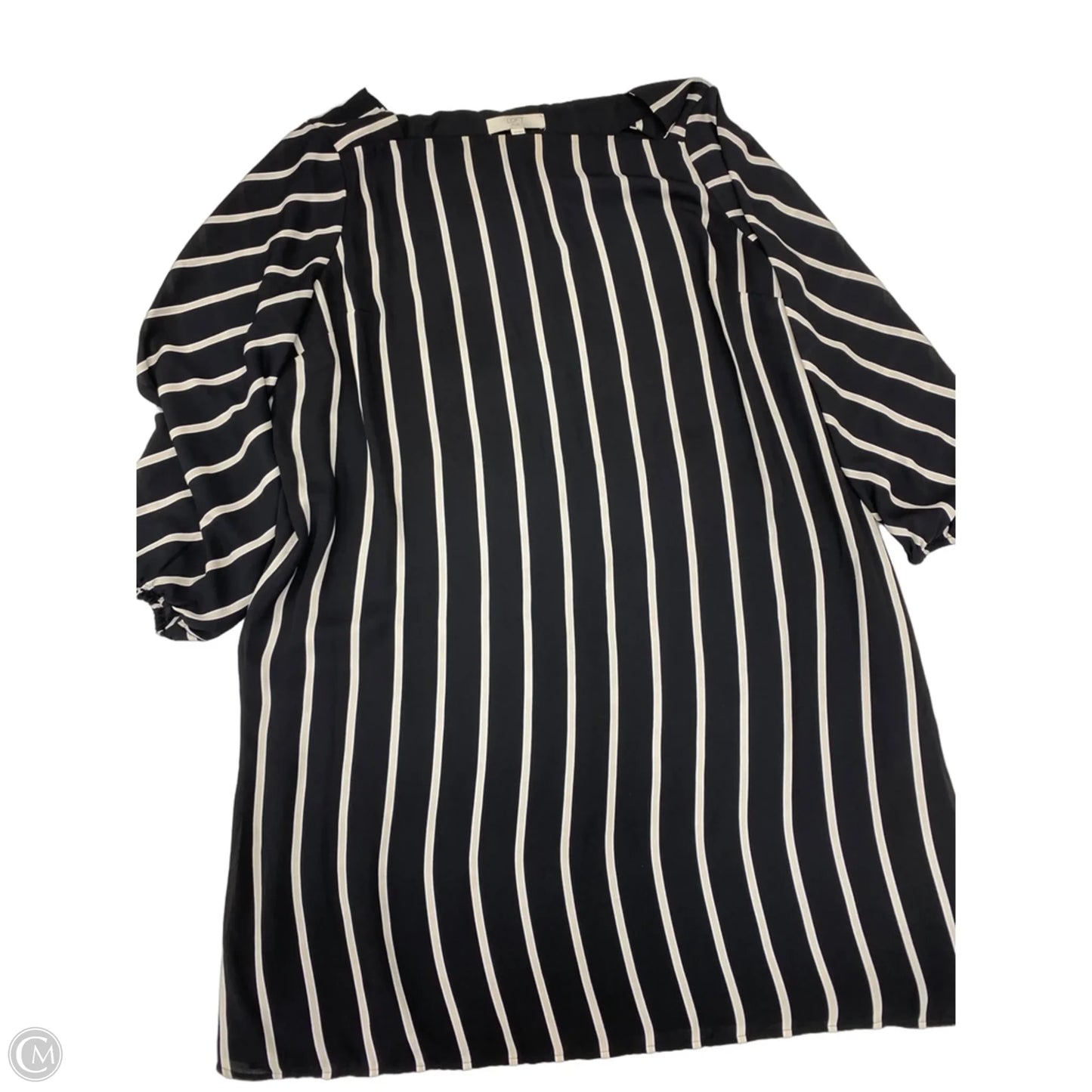 Dress Work By Loft In Black & Cream, Size: Xl