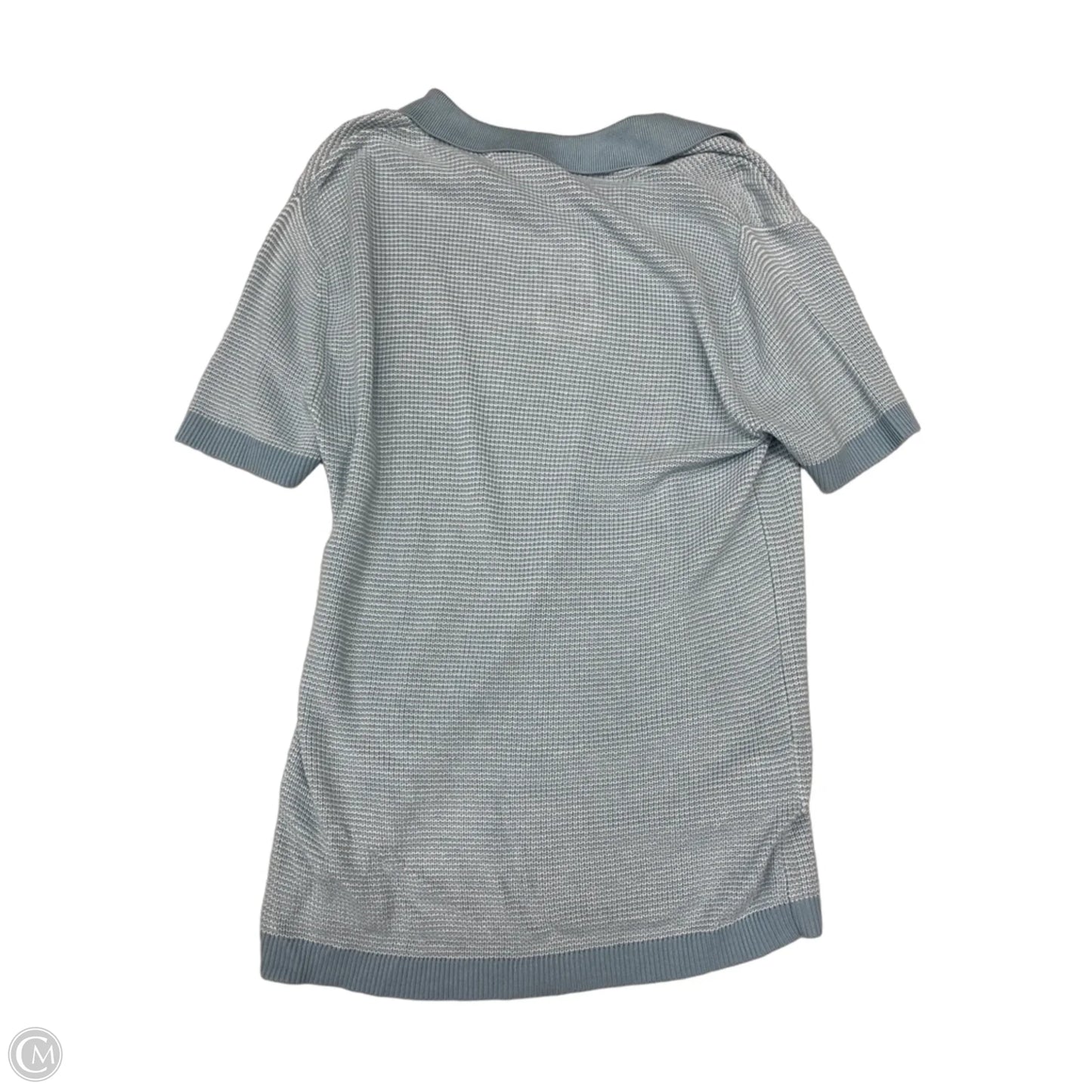 Top Short Sleeve By Cmc In Blue & White, Size: S
