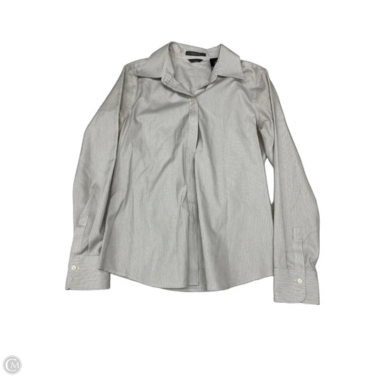 Top Long Sleeve By Liz Claiborne In Grey & White, Size: S
