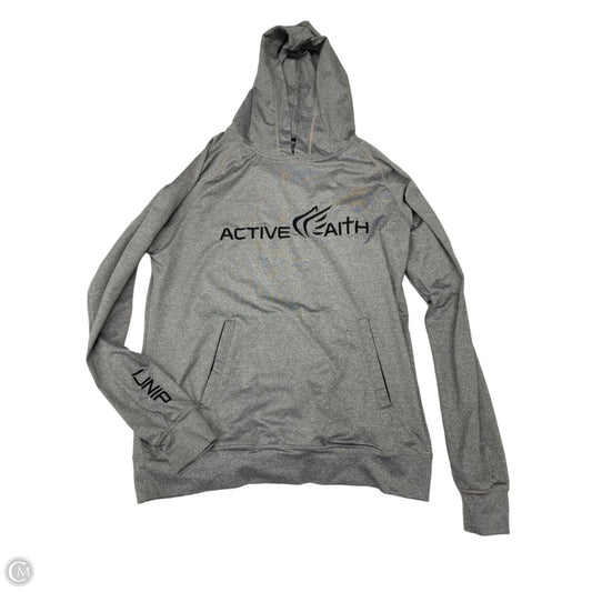 Athletic Sweatshirt Hoodie By Cmc In Grey, Size: M
