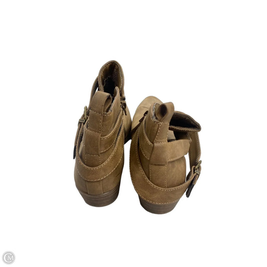 Boots Ankle Heels By Union Bay In Tan, Size: 8.5