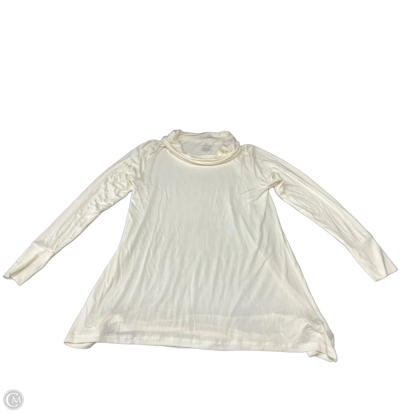 Top Long Sleeve By Cuddl Duds In Cream, Size: Xl