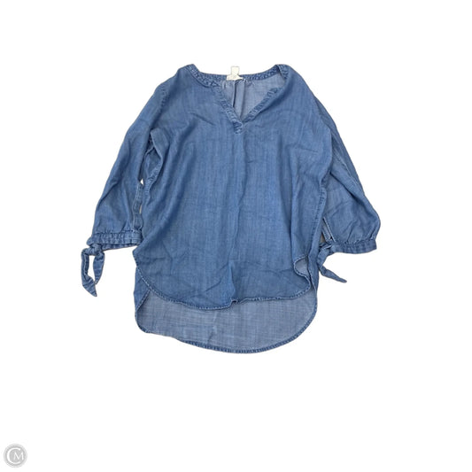 Top 3/4 Sleeve By Loft In Blue, Size: Xs