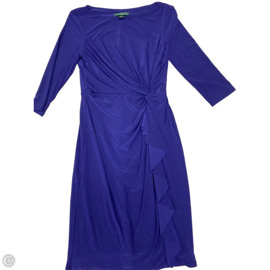 Dress Work By Lauren By Ralph Lauren In Blue, Size: S