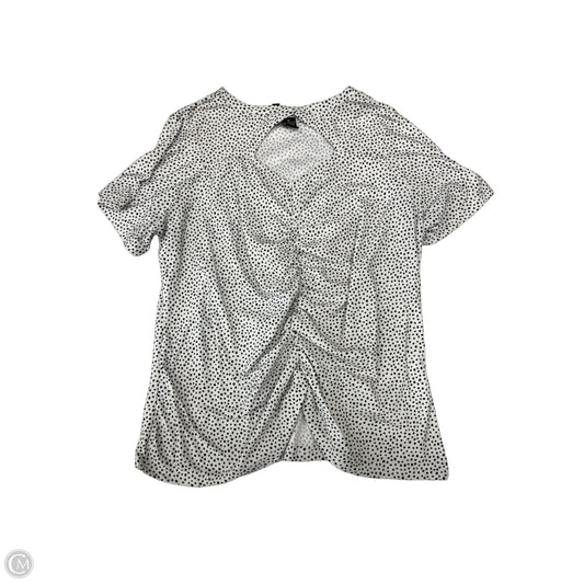 Top Short Sleeve By Cme In Black & White, Size: 1x