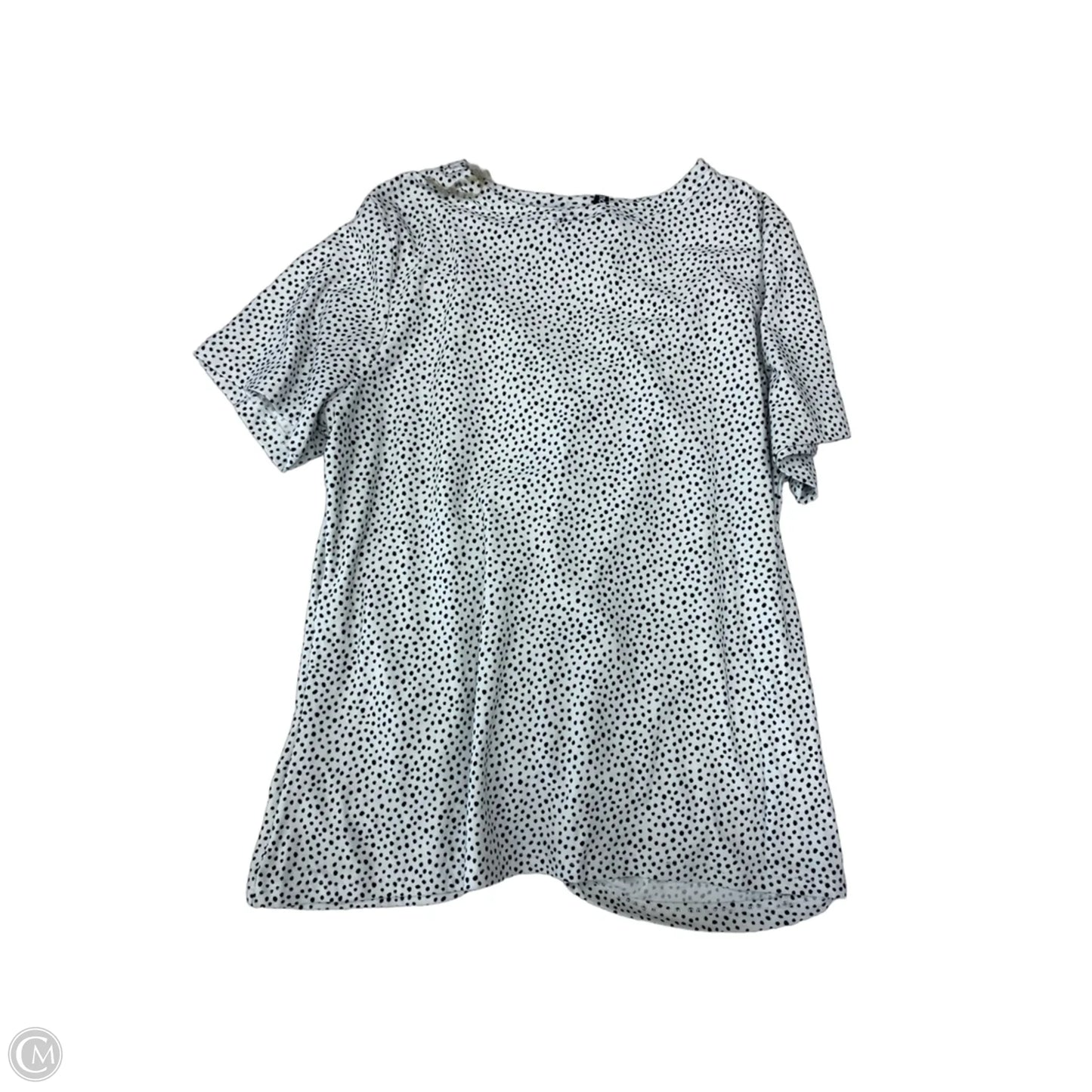 Top Short Sleeve By Cme In Black & White, Size: 1x