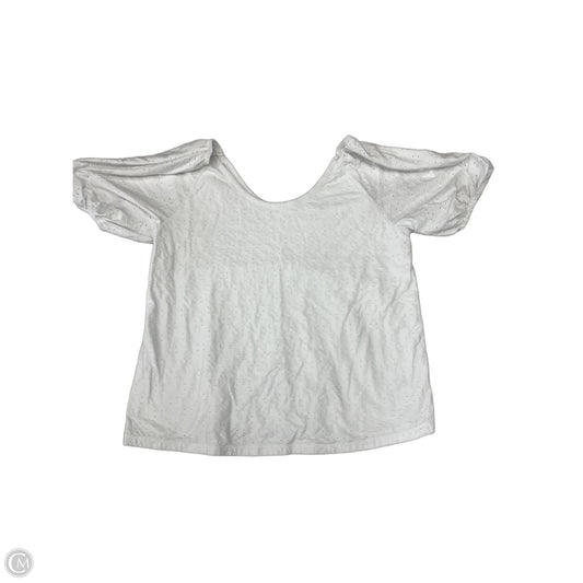 Top Short Sleeve By Ava & Viv In White, Size: Xxl