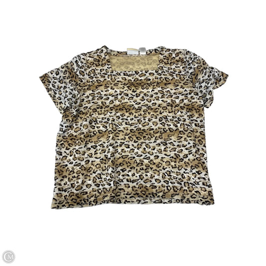 Top Short Sleeve By Alfred Dunner In Animal Print, Size: 1x