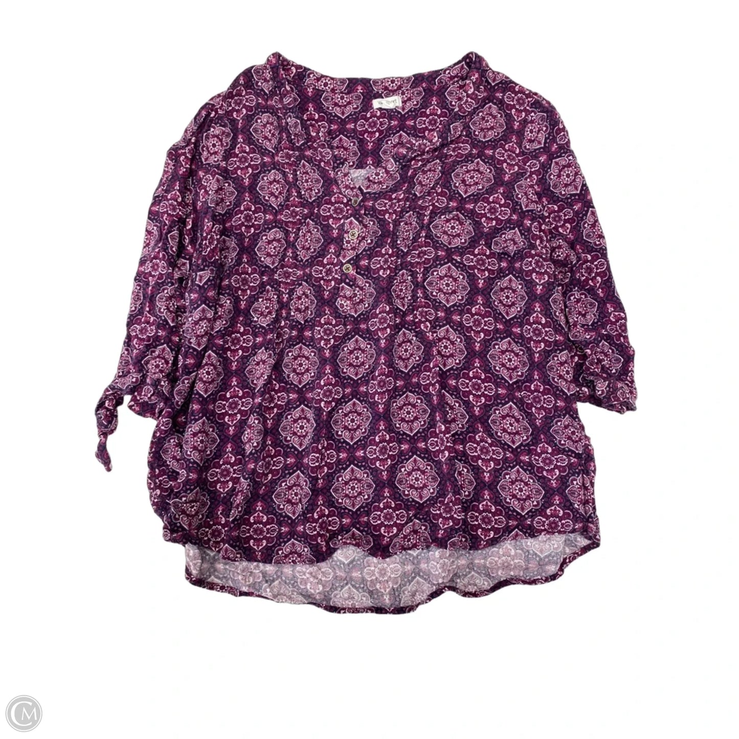 Top 3/4 Sleeve By Westport In Purple, Size: 3x