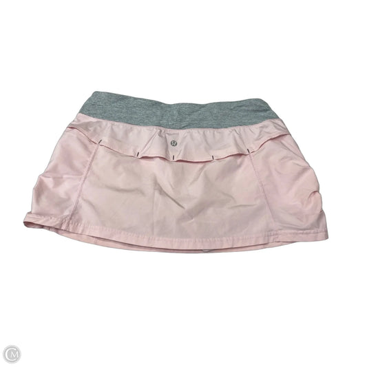 Athletic Skort By Lululemon In Pink, Size: 8