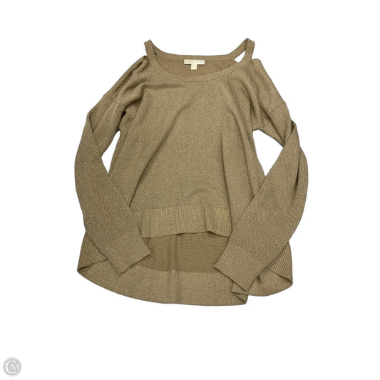 Top Long Sleeve By Michael By Michael Kors In Gold & Tan, Size: Xl