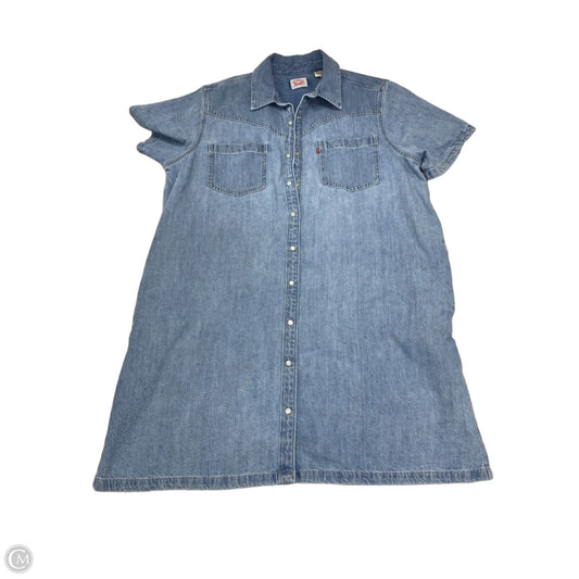 Dress Casual Midi By Levis In Blue, Size: Xl