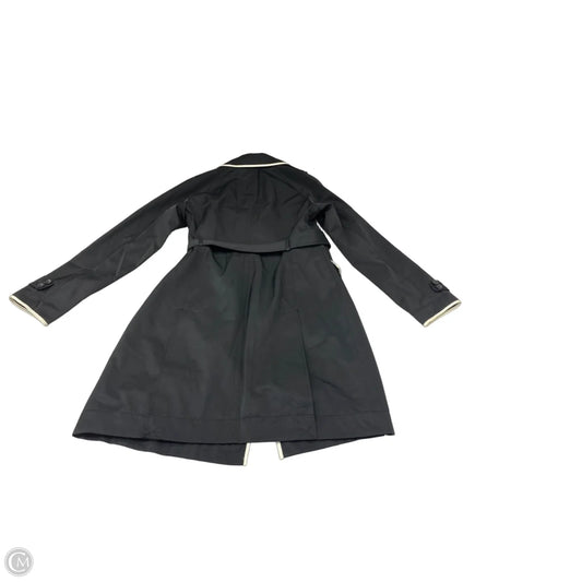 Coat Trench Coat By Worthington In Black & Cream, Size: M