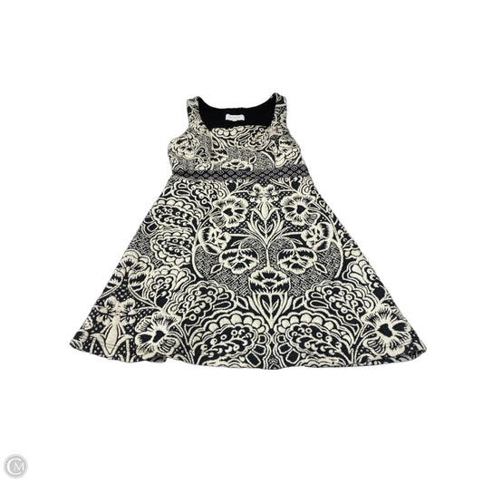 Dress Casual Short By Anthropologie In Black & Cream, Size: M