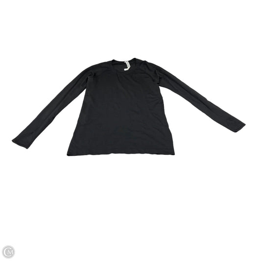 Athletic Top Long Sleeve Crewneck By Lululemon In Black, Size: L
