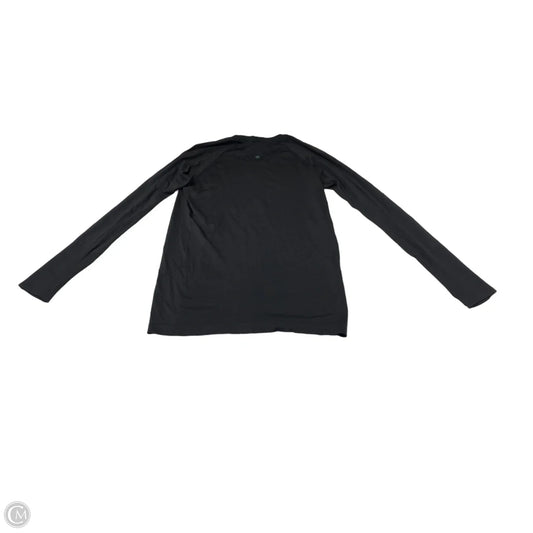 Athletic Top Long Sleeve Crewneck By Lululemon In Black, Size: L