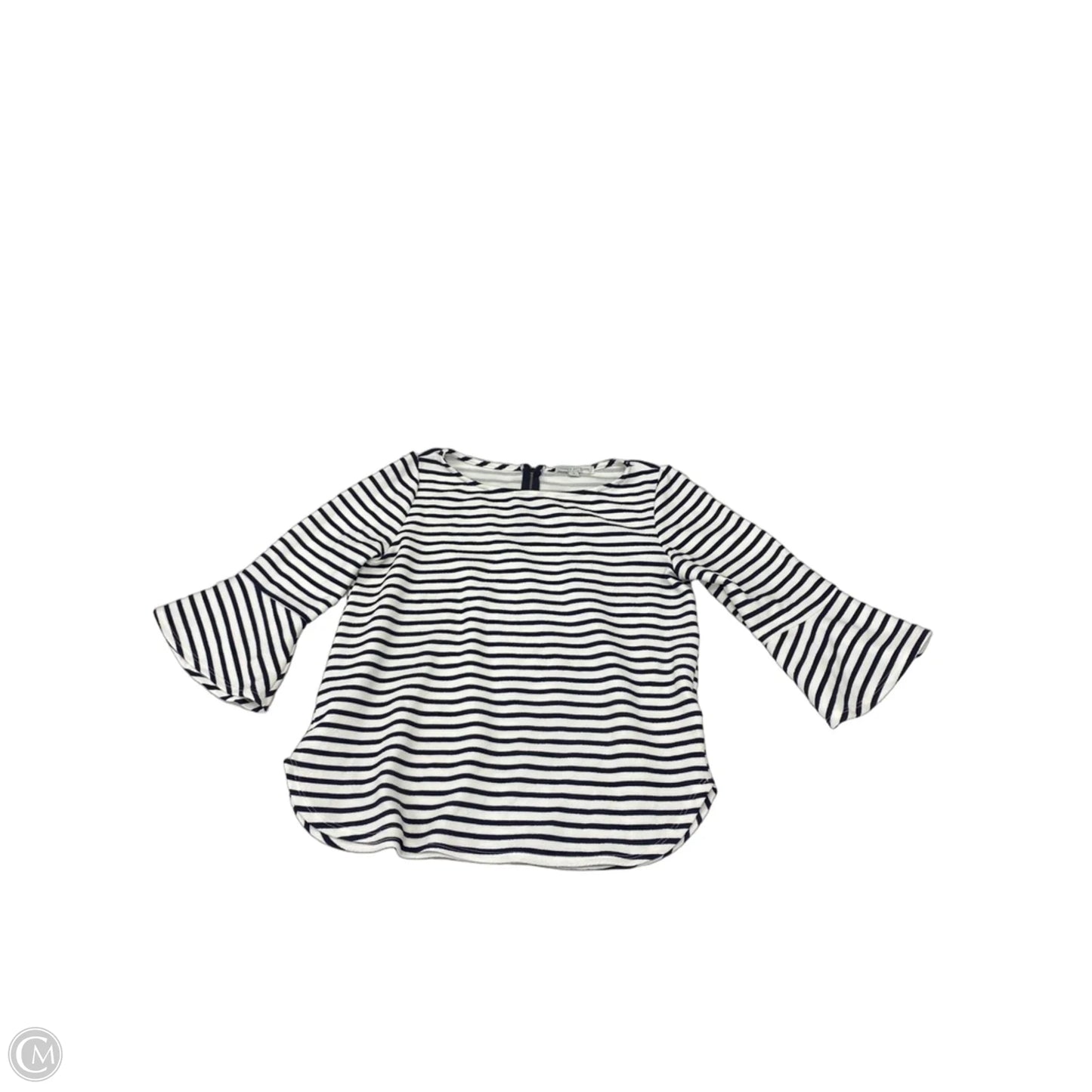 Top 3/4 Sleeve By Green Envelope In Striped Pattern, Size: M
