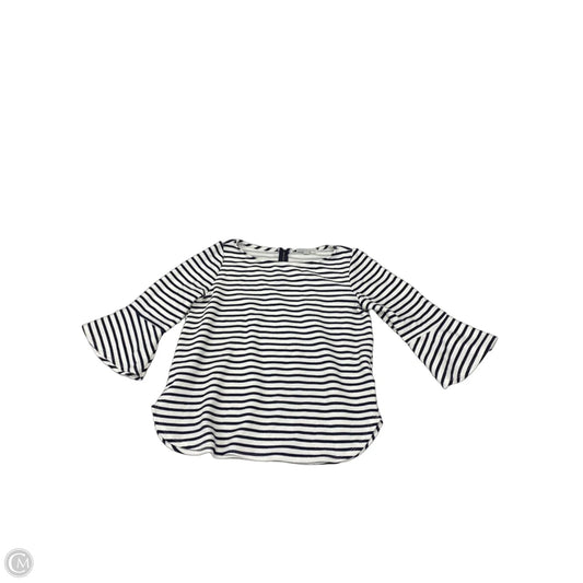 Top 3/4 Sleeve By Green Envelope In Striped Pattern, Size: M