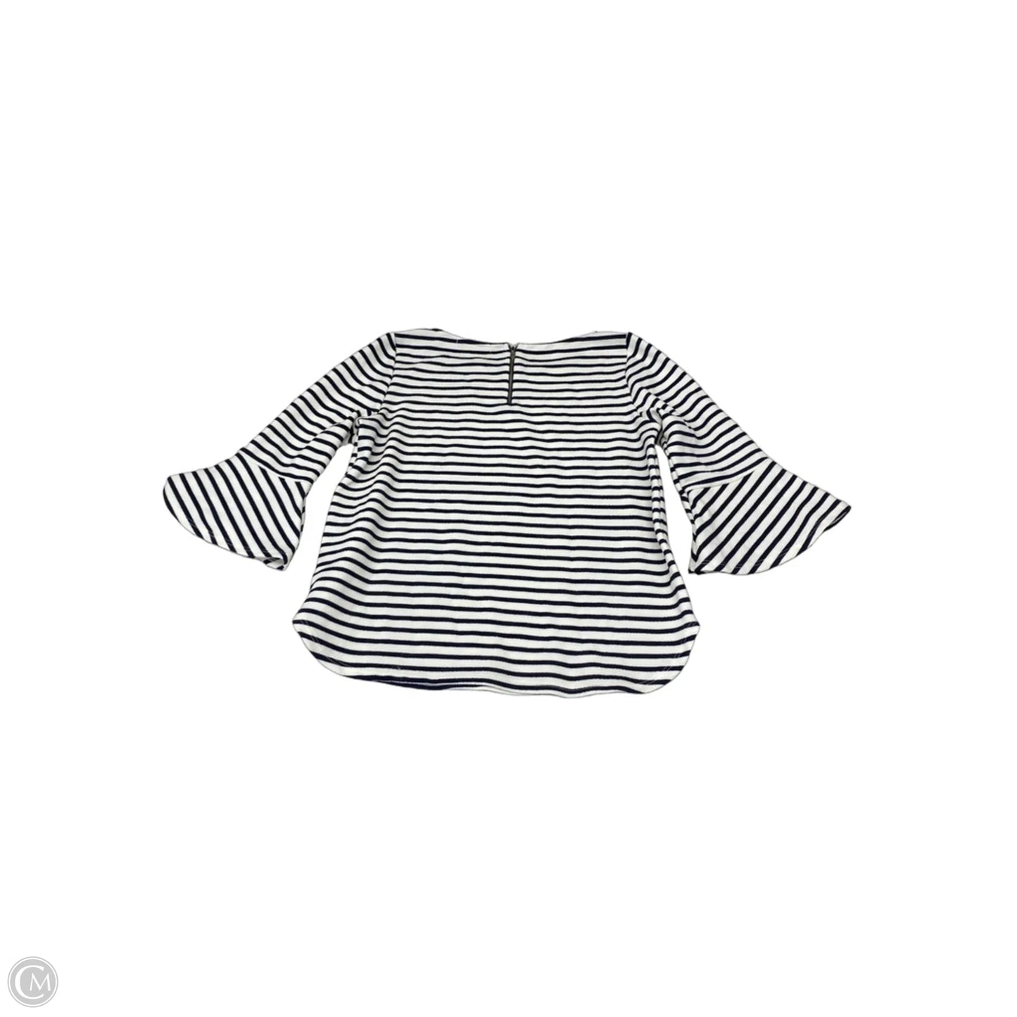 Top 3/4 Sleeve By Green Envelope In Striped Pattern, Size: M