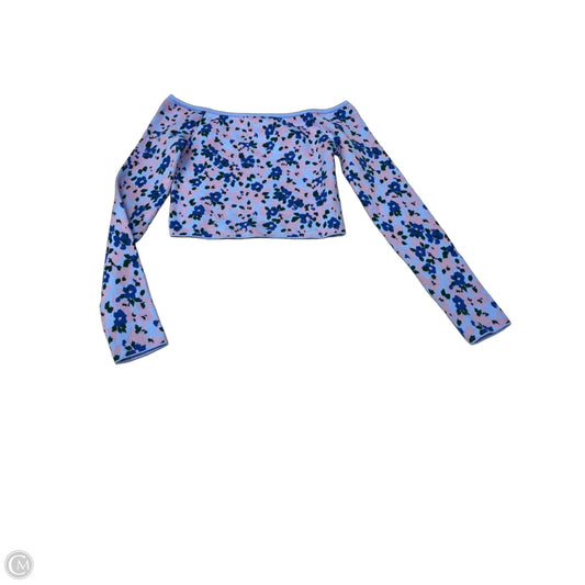 Top Long Sleeve By Zara In Floral Print, Size: S