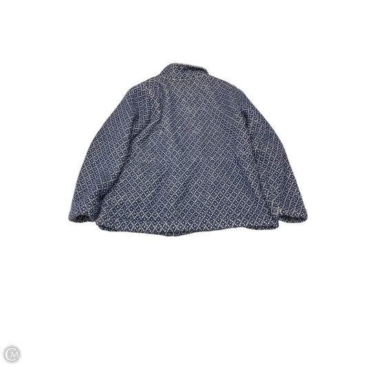 Jacket Fleece By L.l. Bean In Blue & Cream, Size: L