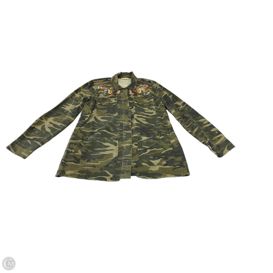Jacket Shirt By Mystree In Camouflage Print, Size: M