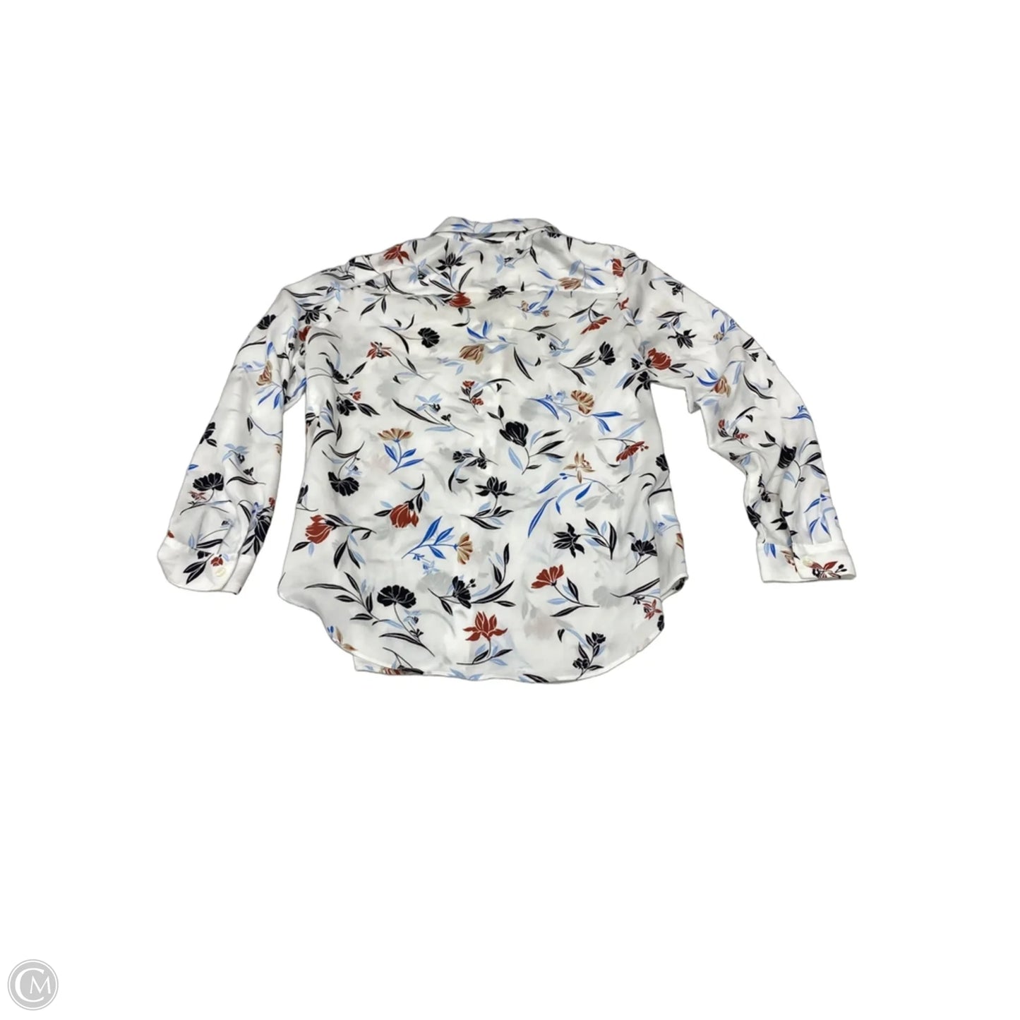 Blouse Long Sleeve By Ann Taylor In White, Size: M