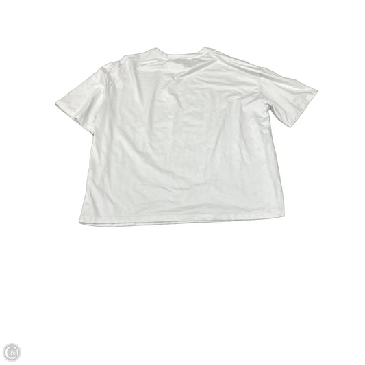 Top Short Sleeve By Cmf In White, Size: 1x