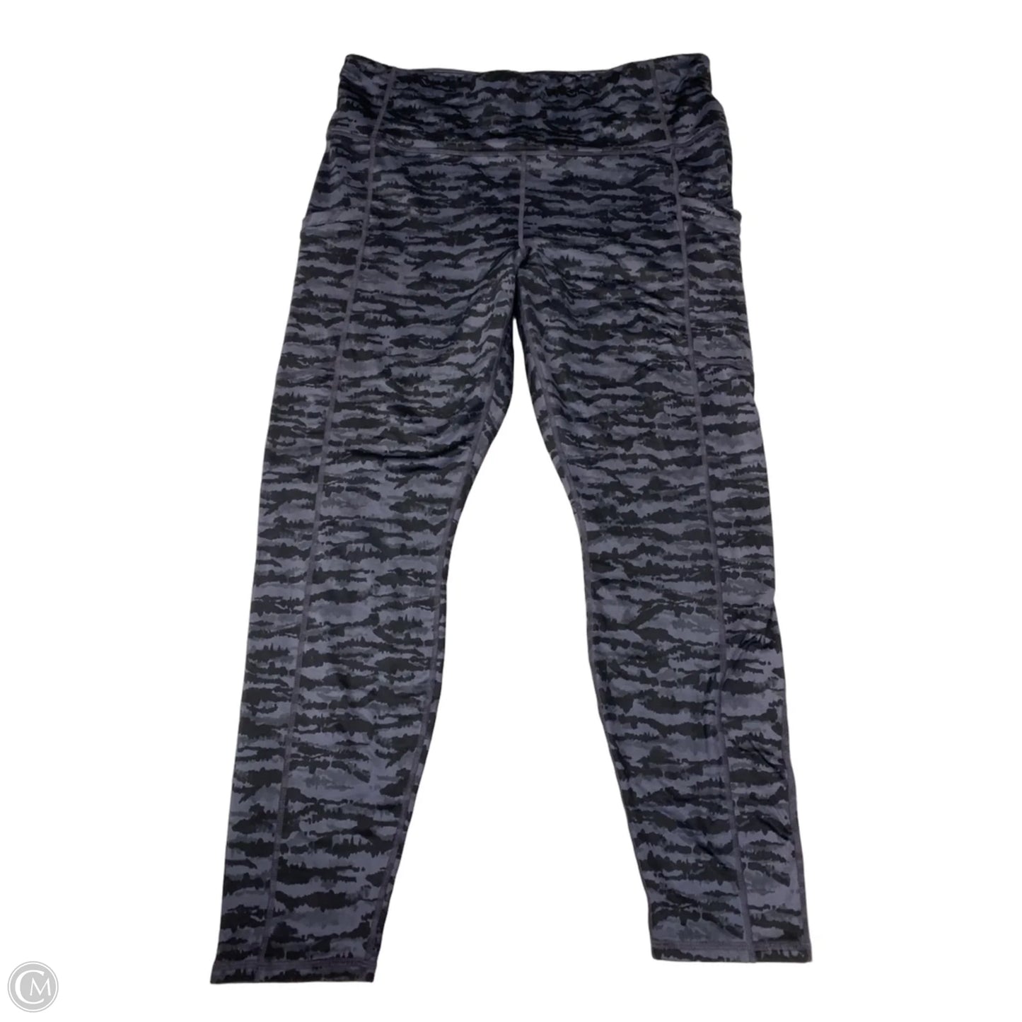 Athletic Leggings By Fabletics In Black & Grey, Size: 2x