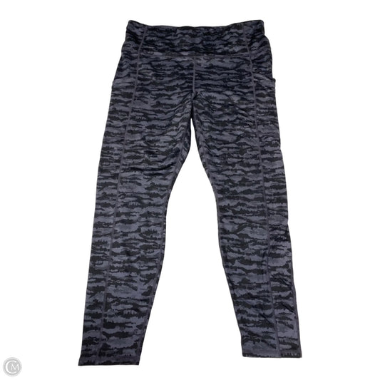 Athletic Leggings By Fabletics In Black & Grey, Size: 2x