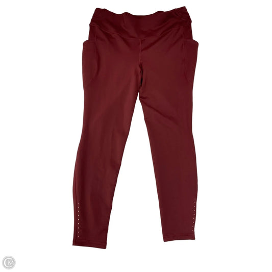 Athletic Leggings By Lululemon In Maroon, Size: Xl