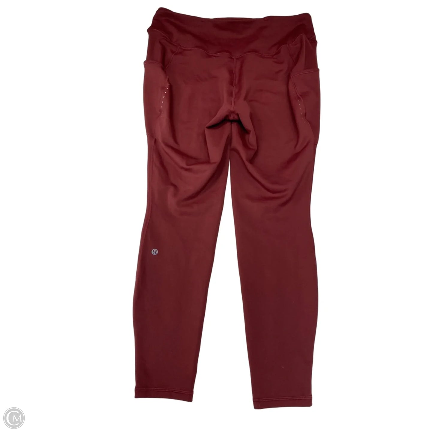 Athletic Leggings By Lululemon In Maroon, Size: Xl