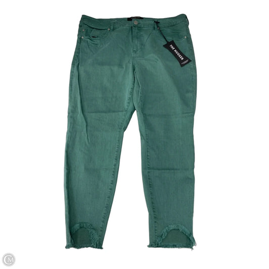 Jeans Straight By Liverpool In Green, Size: 20