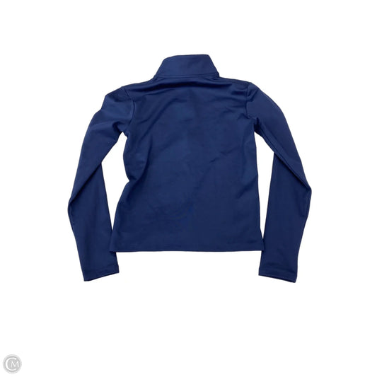 Athletic Top Long Sleeve Collar By Nike Apparel In Navy, Size: M