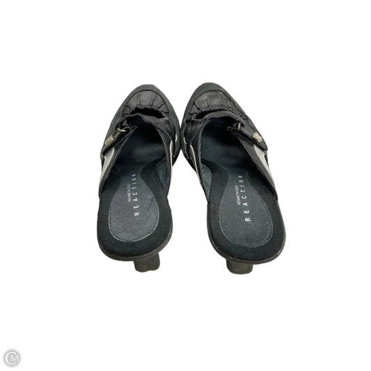 Shoes Heels Wedge By Kenneth Cole In Black & Silver, Size: 6