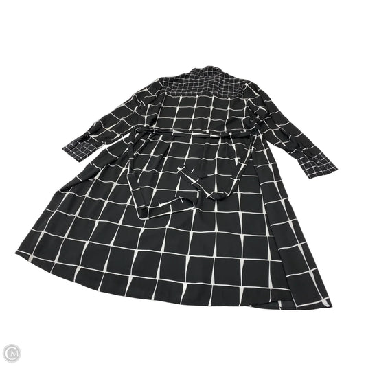 Dress Casual Midi By Who What Wear In Black & White, Size: Xxl