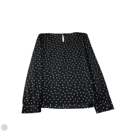 Blouse Long Sleeve By J. Crew In Polkadot Pattern, Size: Xxl