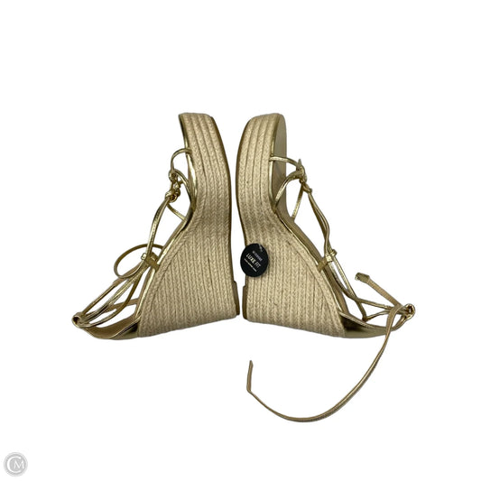 Shoes Heels Wedge By Windsor In Gold, Size: 8.5