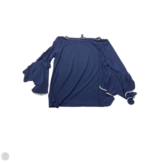 Blouse Long Sleeve By Clothes Mentor In Navy, Size: Xl