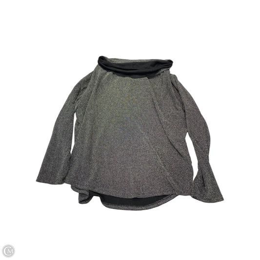 Blouse Long Sleeve By Grace In Silver, Size: 1x