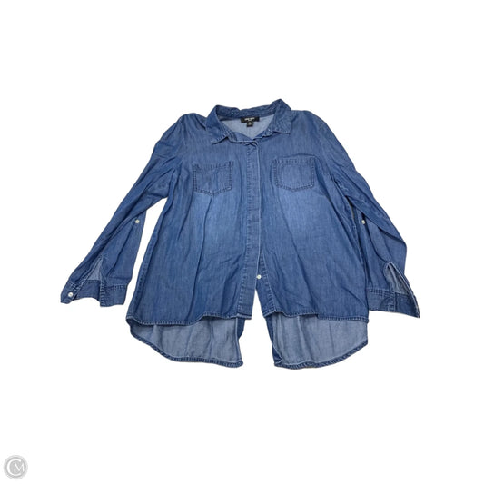 Top Long Sleeve By Nine West Apparel In Blue, Size: Xl