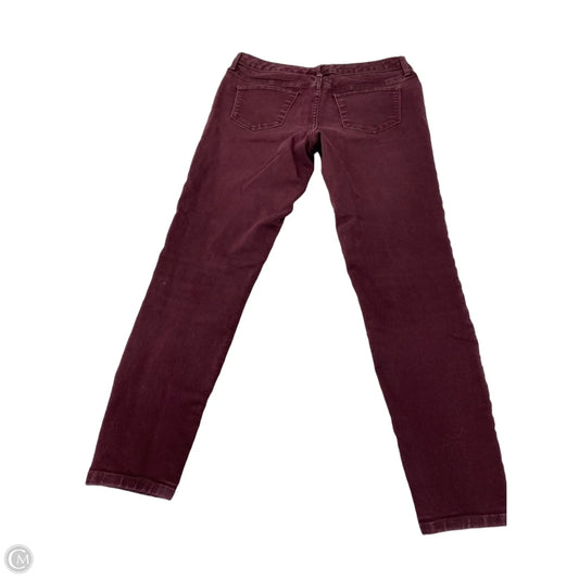 Jeans Skinny By Mossimo In Maroon, Size: 8