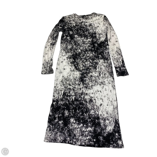 Dress Casual Midi By Zara In Black & Grey, Size: S